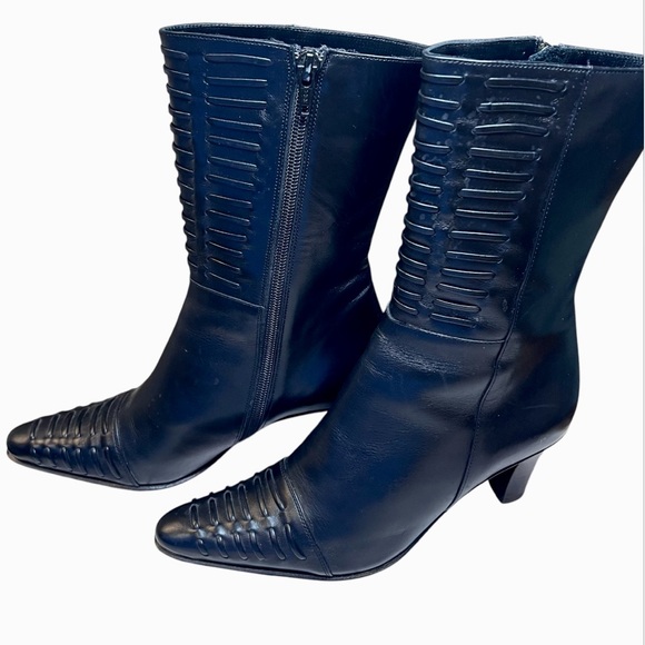 Adrian Troncoso Buenos Aires Black Leather Boots No SizeTag, Fits Like Women’s 6 - Picture 4 of 12